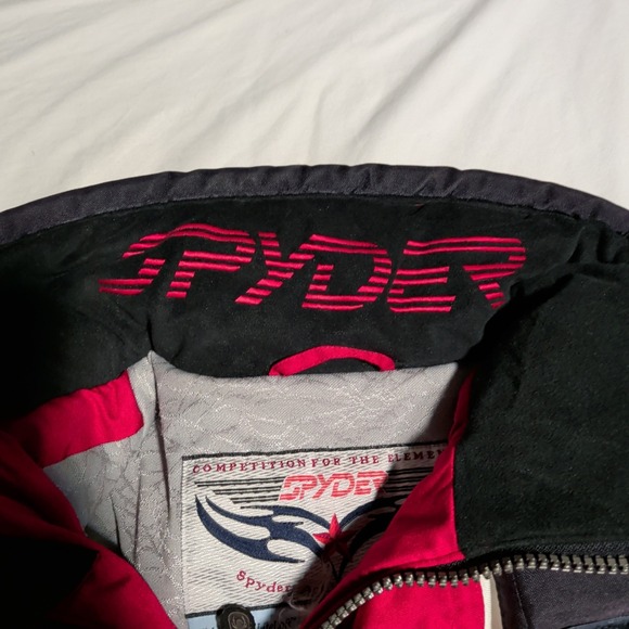 Vintage Spyder Jacket Mens Size L Red Ski Winter Pockets Outdoor Pockets Winter - Picture 8 of 16
